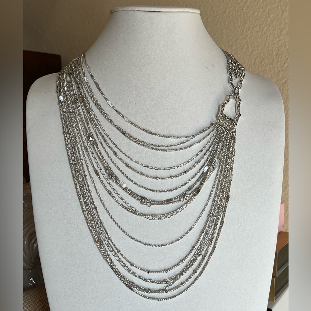 Chloe + Isabel Multi-Strand Chain Bib Necklace